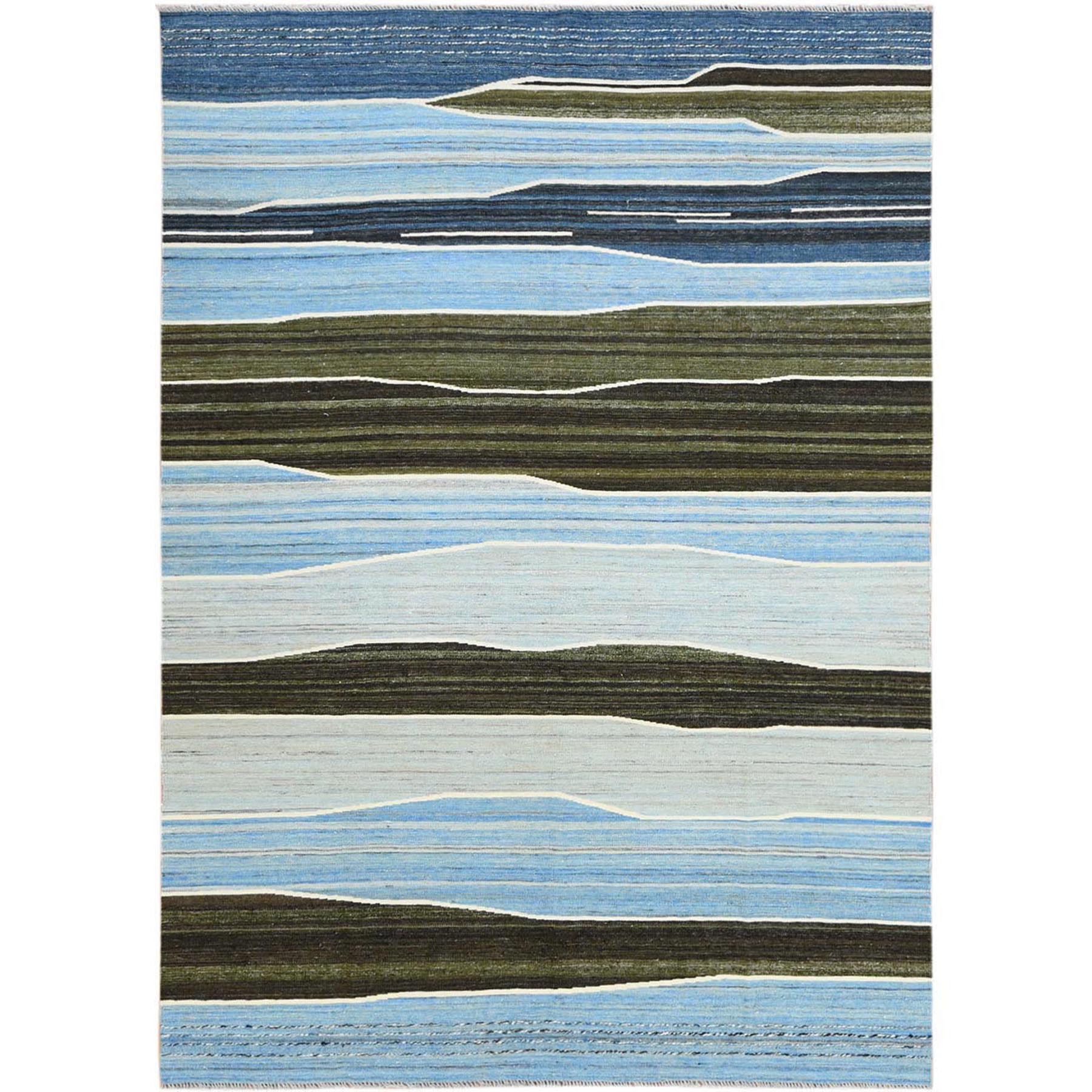 Modern & Contemporary Wool Hand-Woven Area Rug 6'3